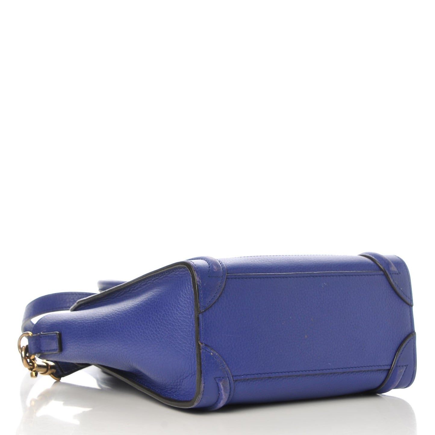 Drummed Calfskin Nano Luggage Indigo