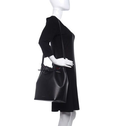 Mansur Gavriel Vegetable Tanned Calfskin Bucket Bag Black Flamma 2 of 11