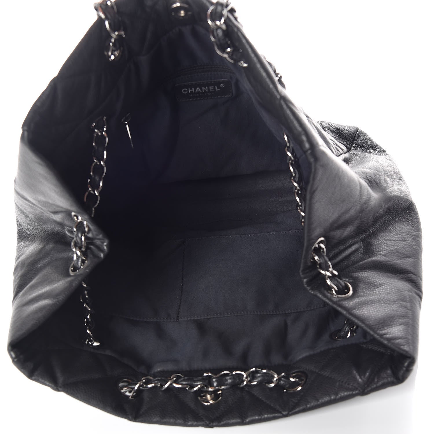 Chanel Soft Caviar Quilted Large Cells Tote Black 7 of 9