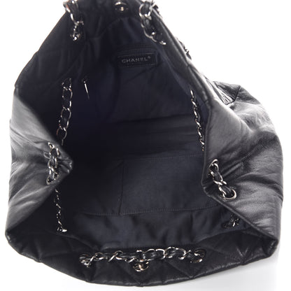 Chanel Soft Caviar Quilted Large Cells Tote Black 7 of 9