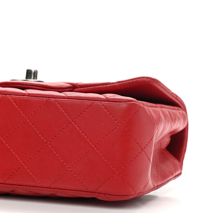 Chanel Lambskin Quilted Mini Rectangular Flap Red 10 of 11