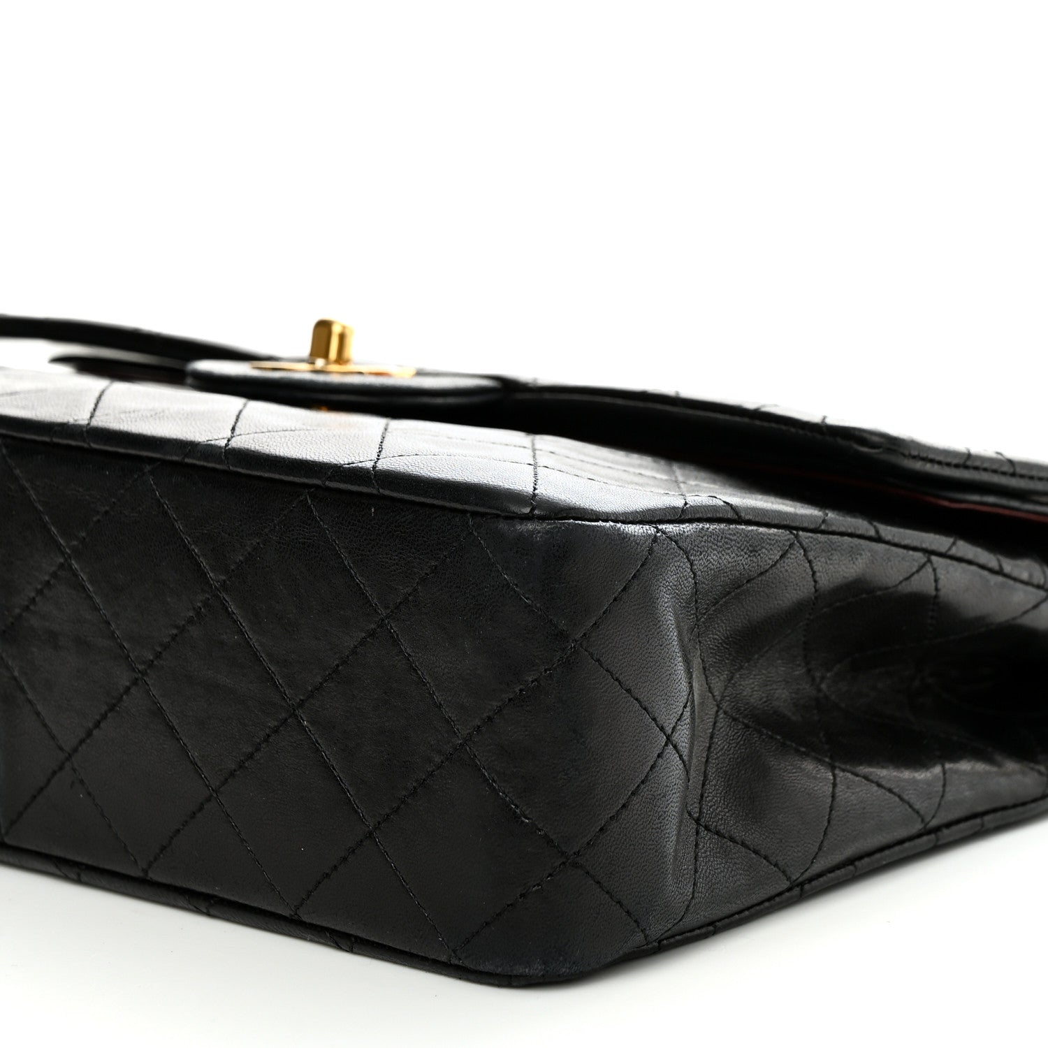 Chanel Lambskin Quilted Medium Double Flap Black 11 of 14