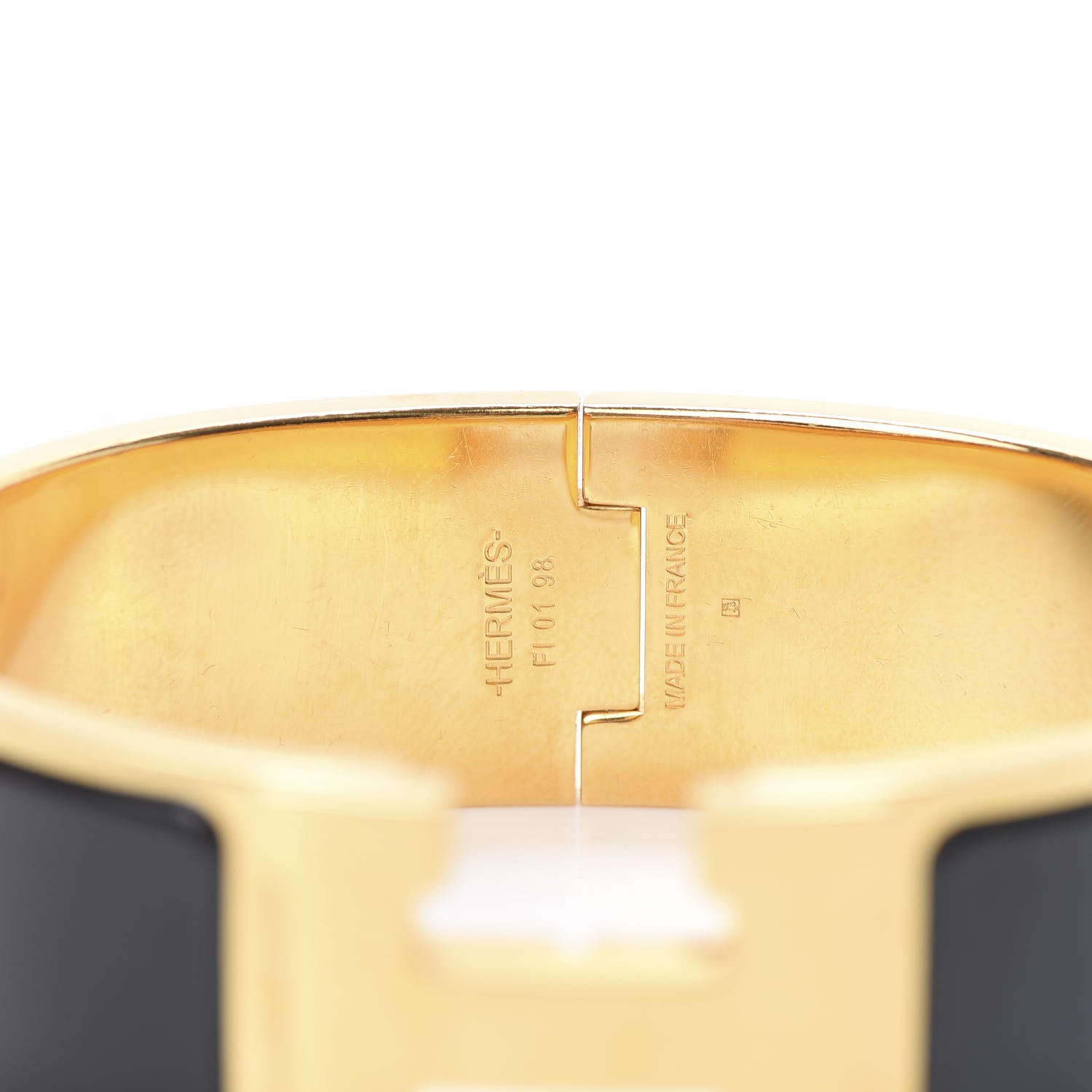 Hermes Enamel Wide Clic Clac H Bracelet PM Black 4 of 6