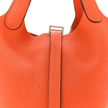 Hermes Taurillon Clemence Picotin Lock 18 PM Feu 8 of 13