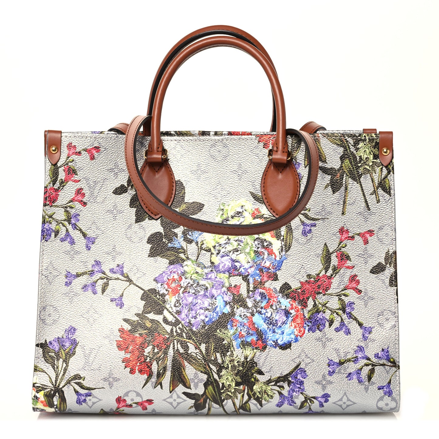 Metallic Monogram LV Garden OnTheGo MM Silver