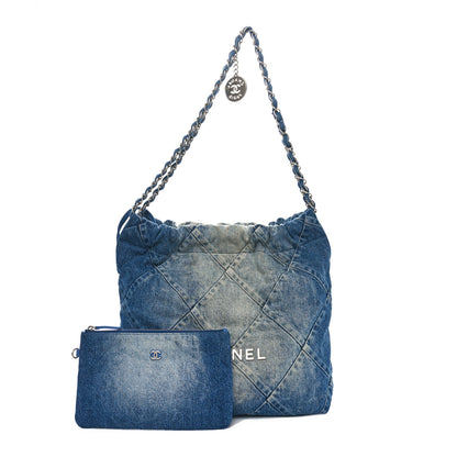 Chanel Denim Quilted Small Chanel 22 Blue 2 of 11