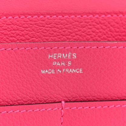 Hermes Evercolor Laque Dogon Duo Wallet Rose Mexico 8 of 11