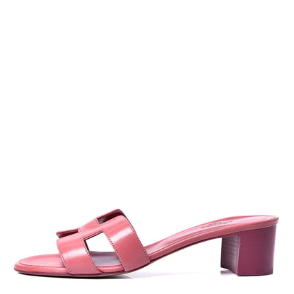 Hermes Nappa Oasis Sandals 36.5 Rouge Blush 1 of 6
