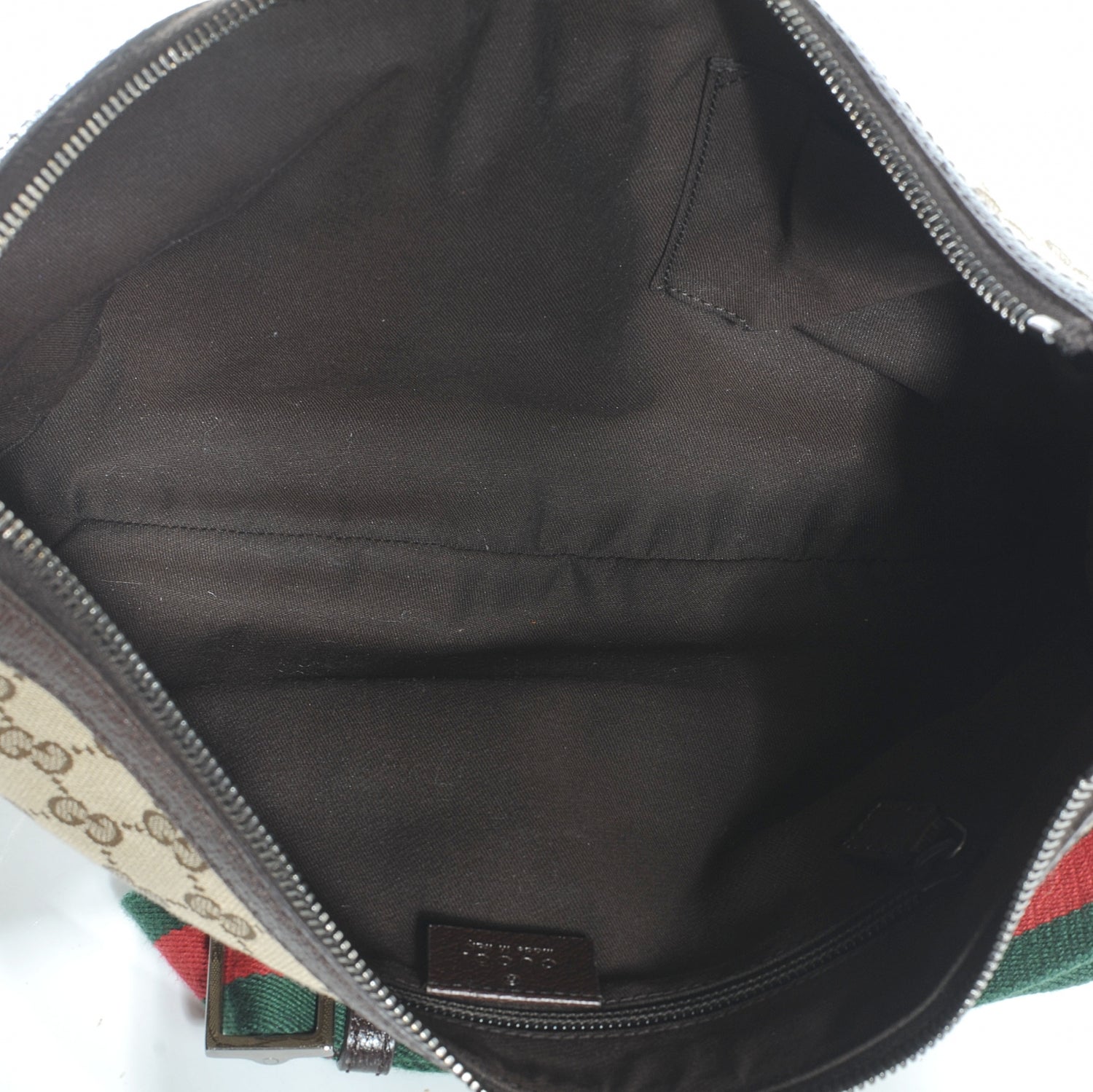 Gucci Monogram Web Medium Half Moon Hobo Dark Brown 7 of 7
