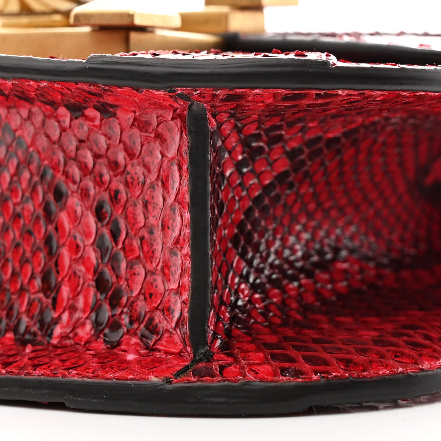 Elaphe Radiata Small Osiride Shoulder Bag Hibiscus Red