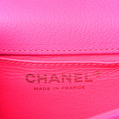 Chanel Goatskin Quilted 2.55 Reissue Flap Belt Bag Fluorescent Pink 6 of 9