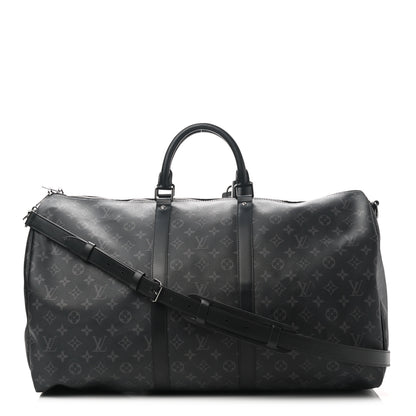 Louis Vuitton Monogram Eclipse Keepall Bandouliere 55 1 of 12