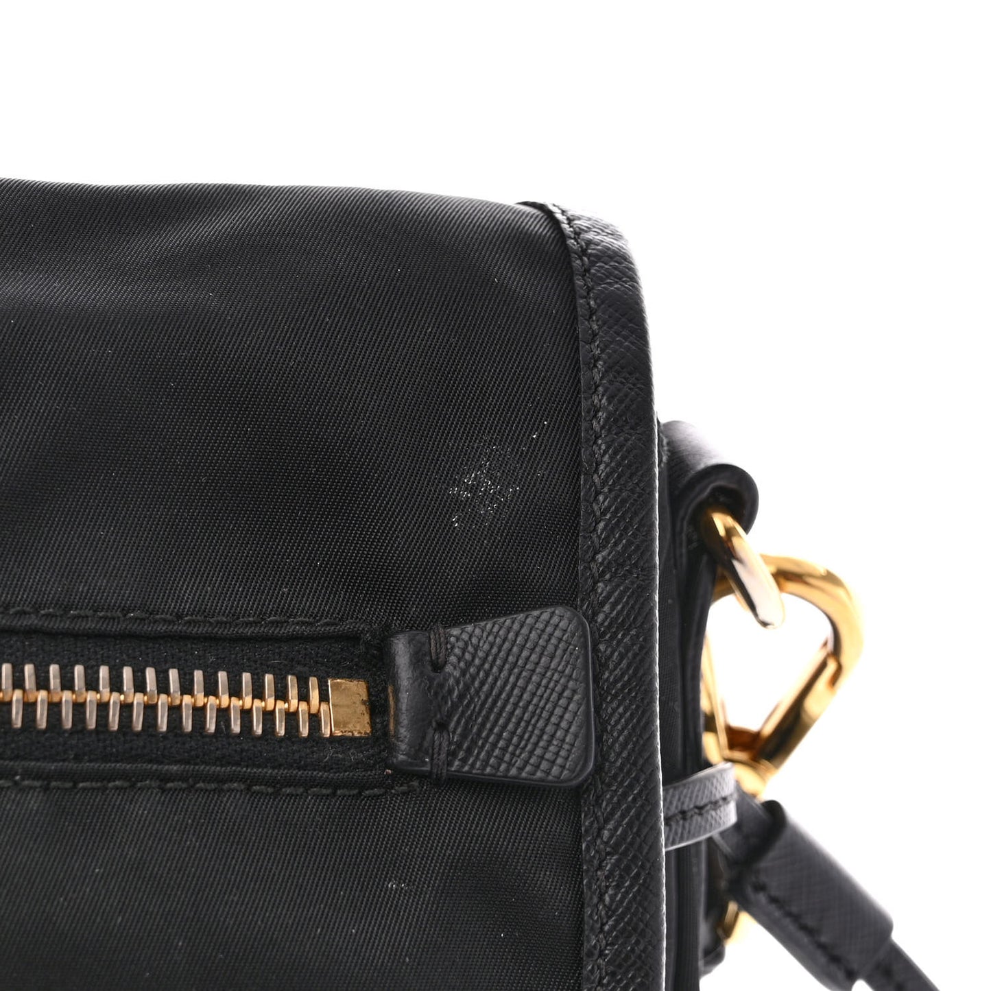 Tessuto Nylon Saffiano Messenger Bag Black