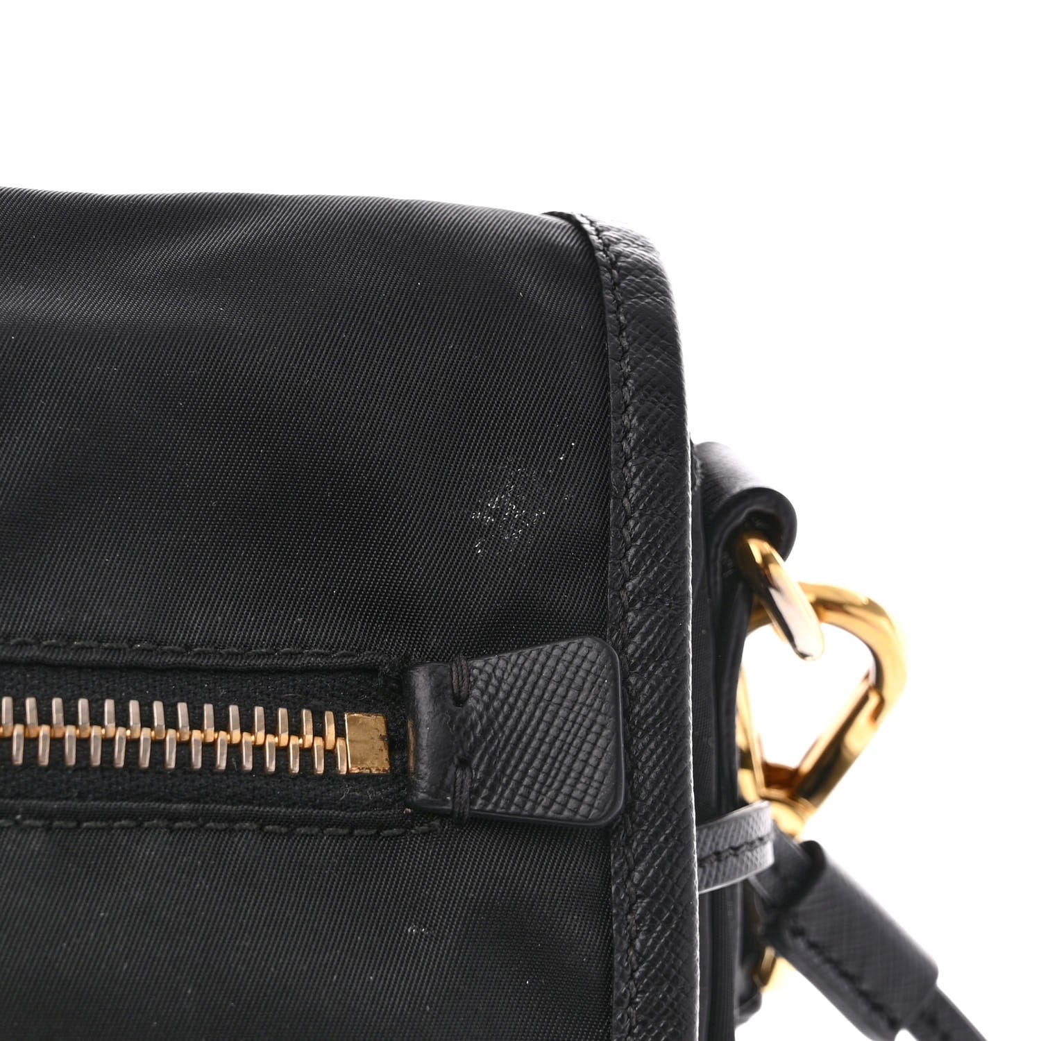 Prada Tessuto Nylon Saffiano Messenger Bag Black 13 of 15
