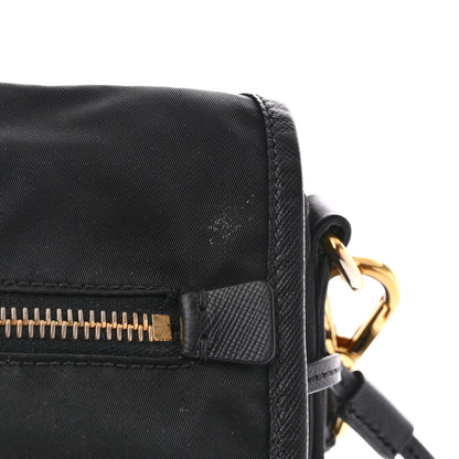 Prada Tessuto Nylon Saffiano Messenger Bag Black 13 of 15