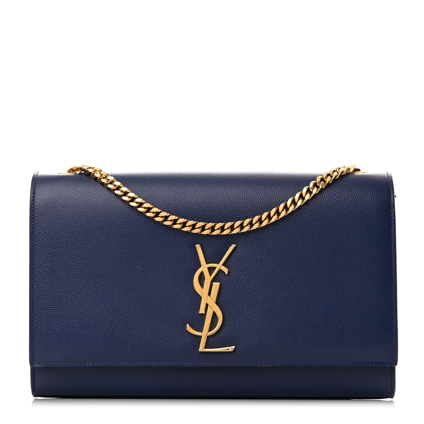 Grain De Poudre Medium Classic Monogram Kate Satchel Flash Blue