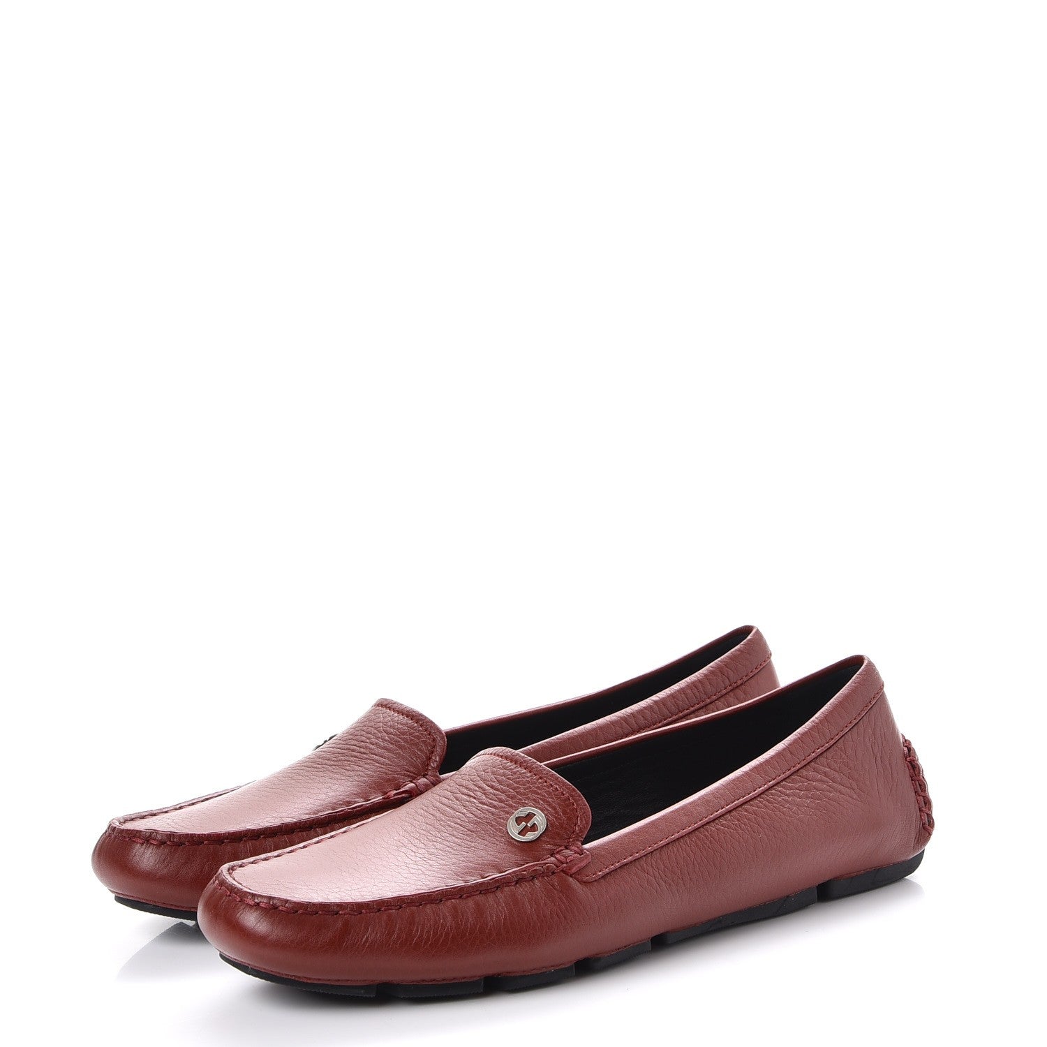 Gucci Cellarius Soft Interlocking G Driver Loafers 40 Deep Carminio 3 of 9