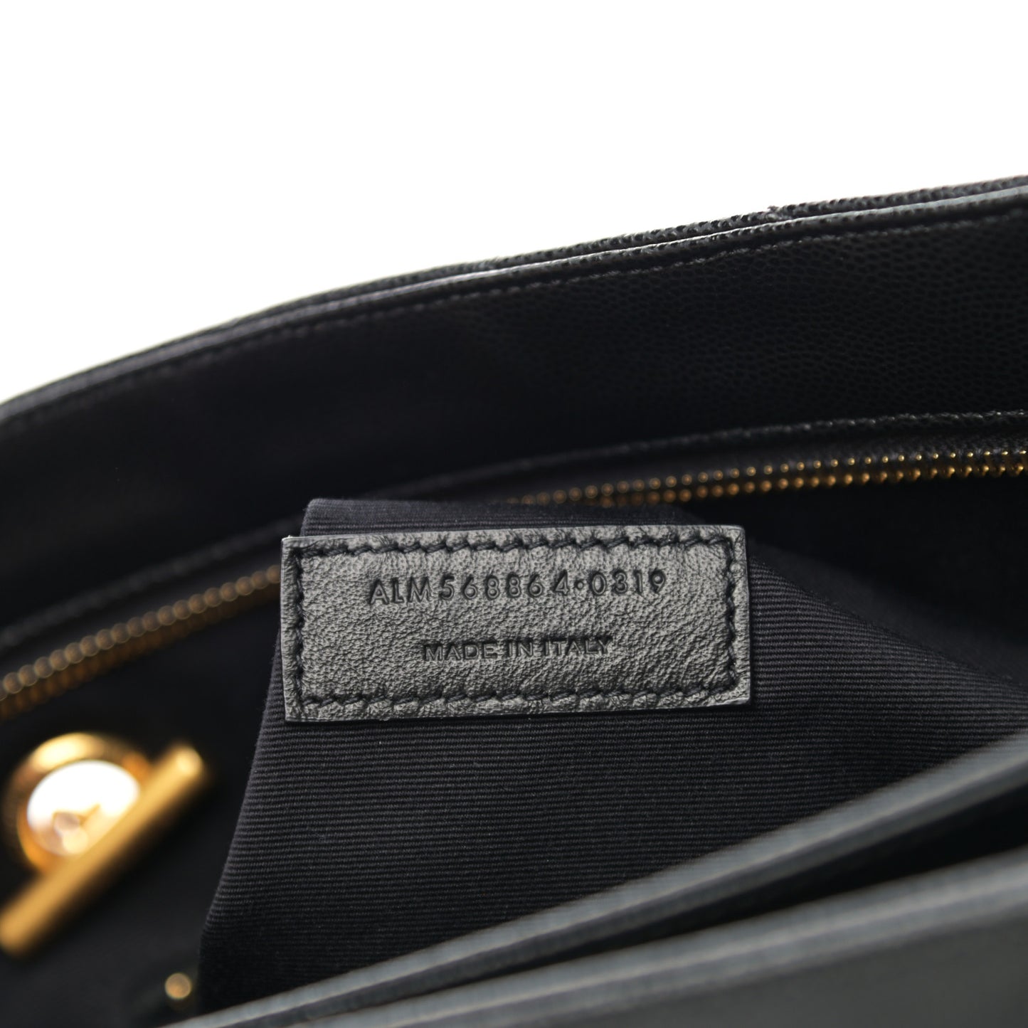 Grain De Poudre Matelasse Chevron Medium Tribeca Shopping Bag Black