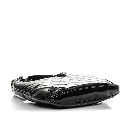 Burberry Patent Quilted Brook Hobo Black 4 of 7