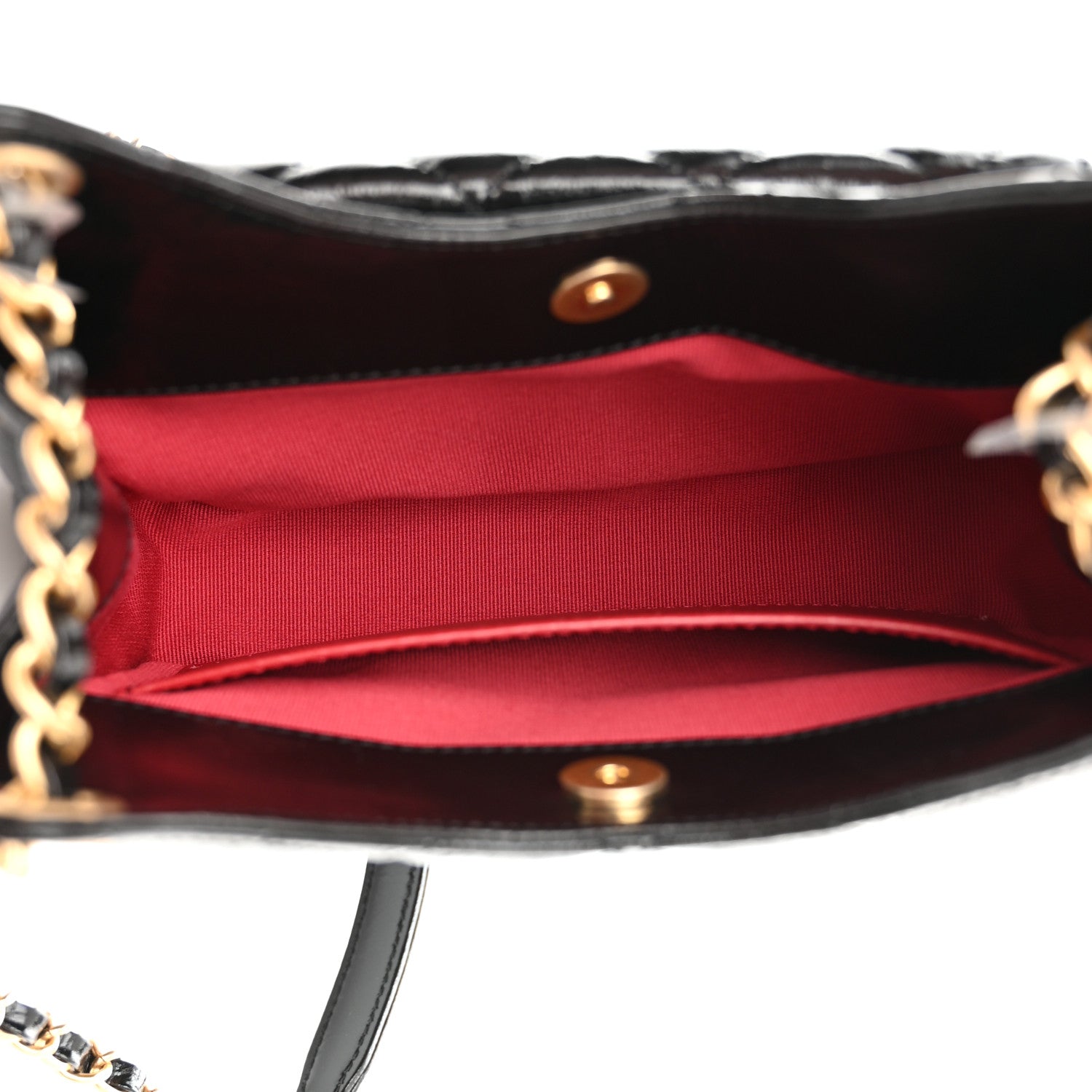 Chanel Shiny Crumpled Calfskin Quilted Small Wavy CC Hobo Black 5 of 11