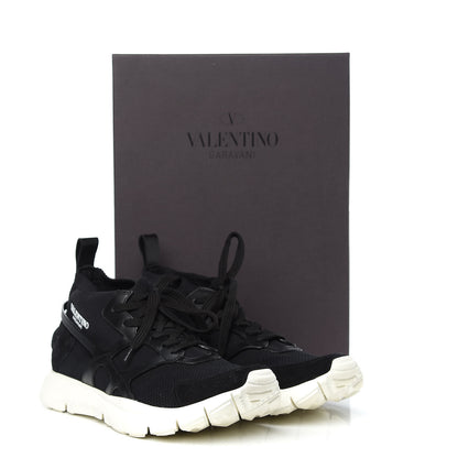 Valentino Garavani Calfskin Mesh Mens Sound High Sneakers 45 Black 10 of 10