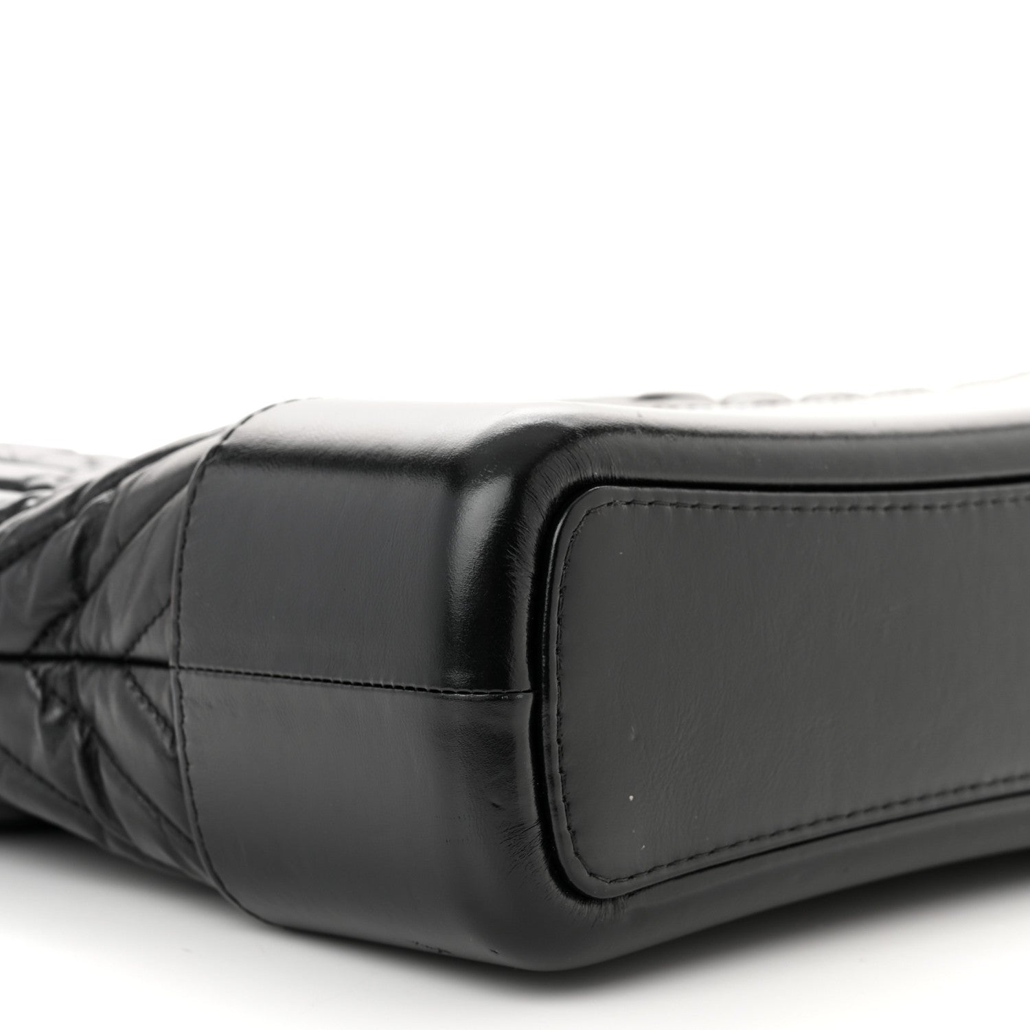 Chanel Aged Calfskin Chevron Quilted Medium Gabrielle Hobo So Black 9 of 12