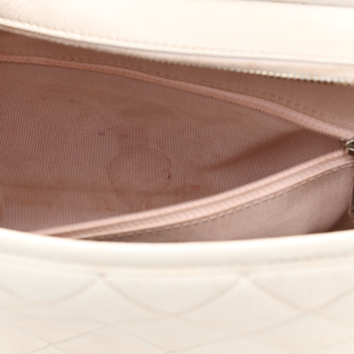 Chanel Patent Goatskin Quilted Medium Gabrielle Hobo White 8 of 16
