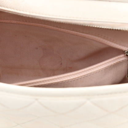 Chanel Patent Goatskin Quilted Medium Gabrielle Hobo White 8 of 16