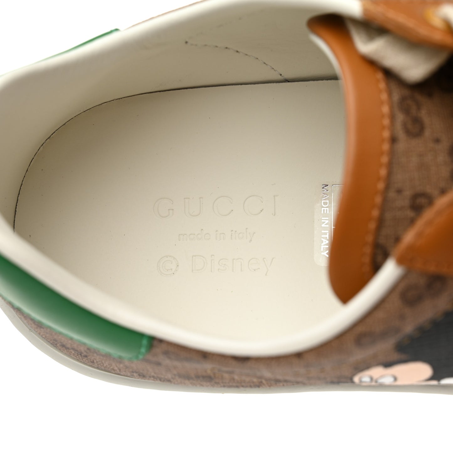X DISNEY Mini Vintage GG Supreme Monogram Mickey Mouse Ace Sneakers 36.5 Beige Vintage Sun Oil New Shamarock