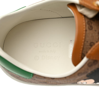 Gucci X DISNEY Mini Vintage GG Supreme Monogram Mickey Mouse Ace Sneakers 36.5 Beige Vintage Sun Oil New Shamarock 7 of 8