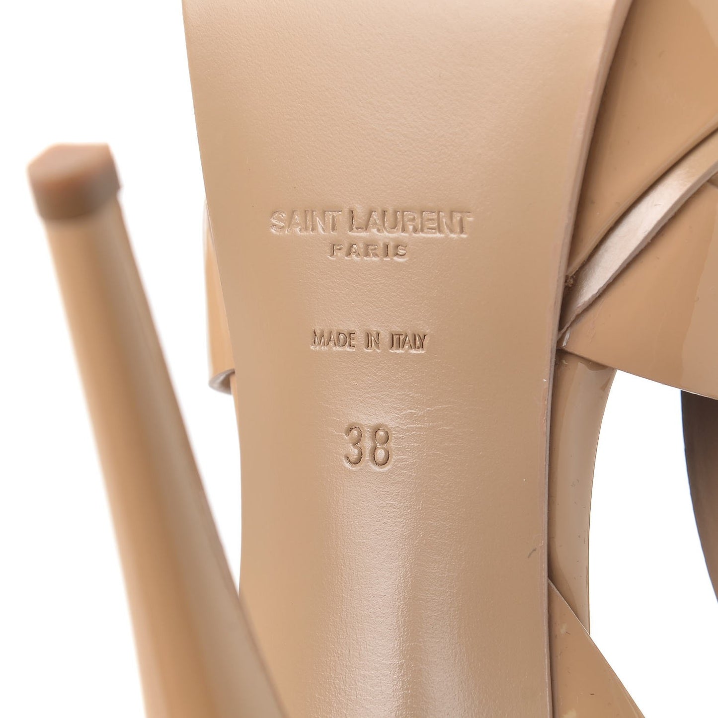 Patent Tribute 105 Platform Sandals 38 Dark Nude