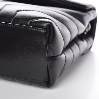 Saint Laurent Calfskin Y Quilted Monogram Small Loulou Chain Satchel Black 11 of 12