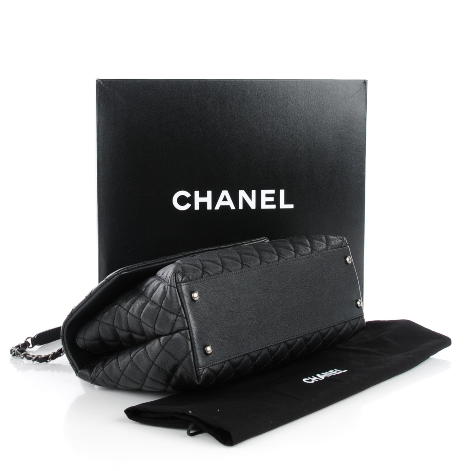 Chanel Caviar Quilted Medium Coco Handle Flap Black 4 of 8