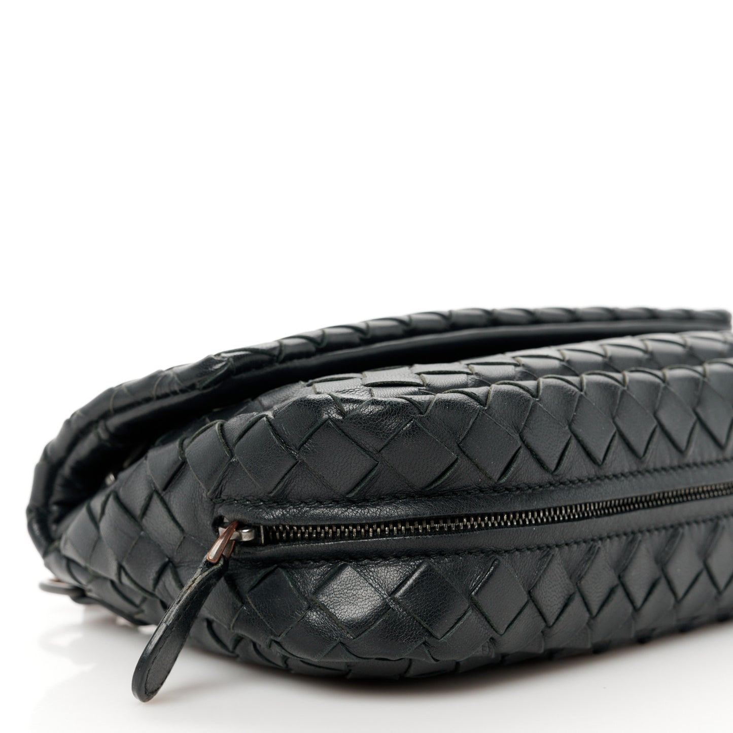Nappa Intrecciato Small Chain Crossbody Black