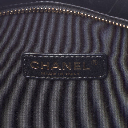 Chanel Lambskin Quilted Graphic Camera Case White Black 8 of 9