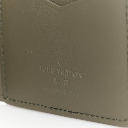 Louis Vuitton Grained Calfskin Aerogram Pocket Organizer Khaki 5 of 6