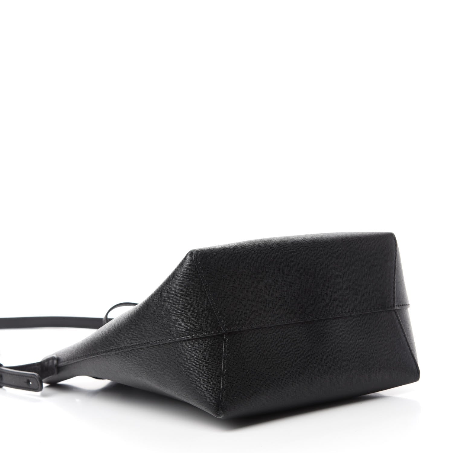 Mansur Gavriel Saffiano Mini Bucket Bag Black Flamma 4 of 19