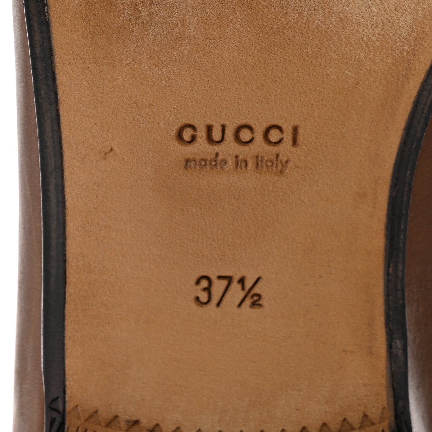 Gucci Betis Glamour Calfskin Womens 1953 Horsebit Loafers 37.5 Brown Sugar 7 of 10