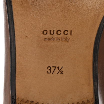Gucci Betis Glamour Calfskin Womens 1953 Horsebit Loafers 37.5 Brown Sugar 7 of 10