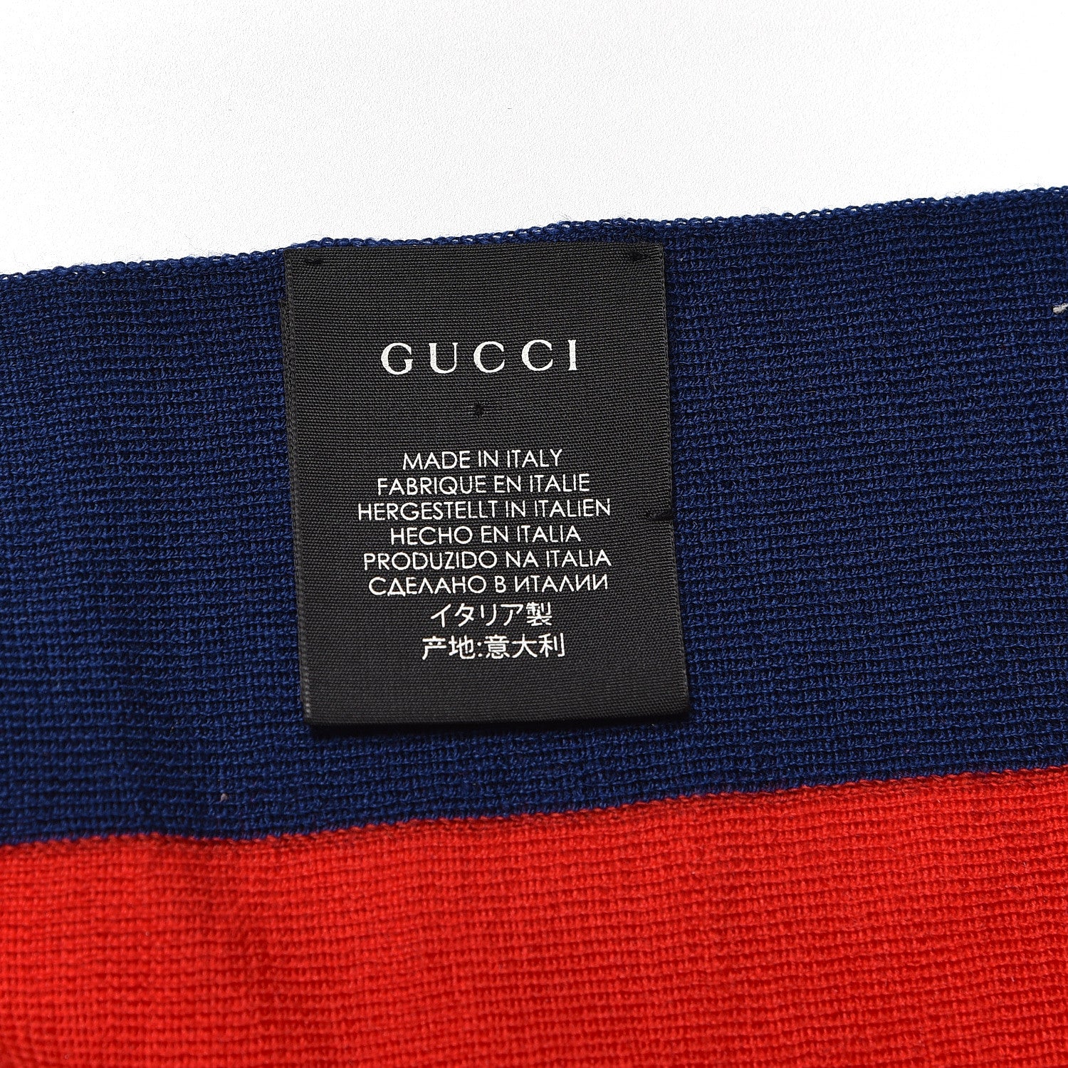 Gucci Wool Web Scarf Blue 4 of 5