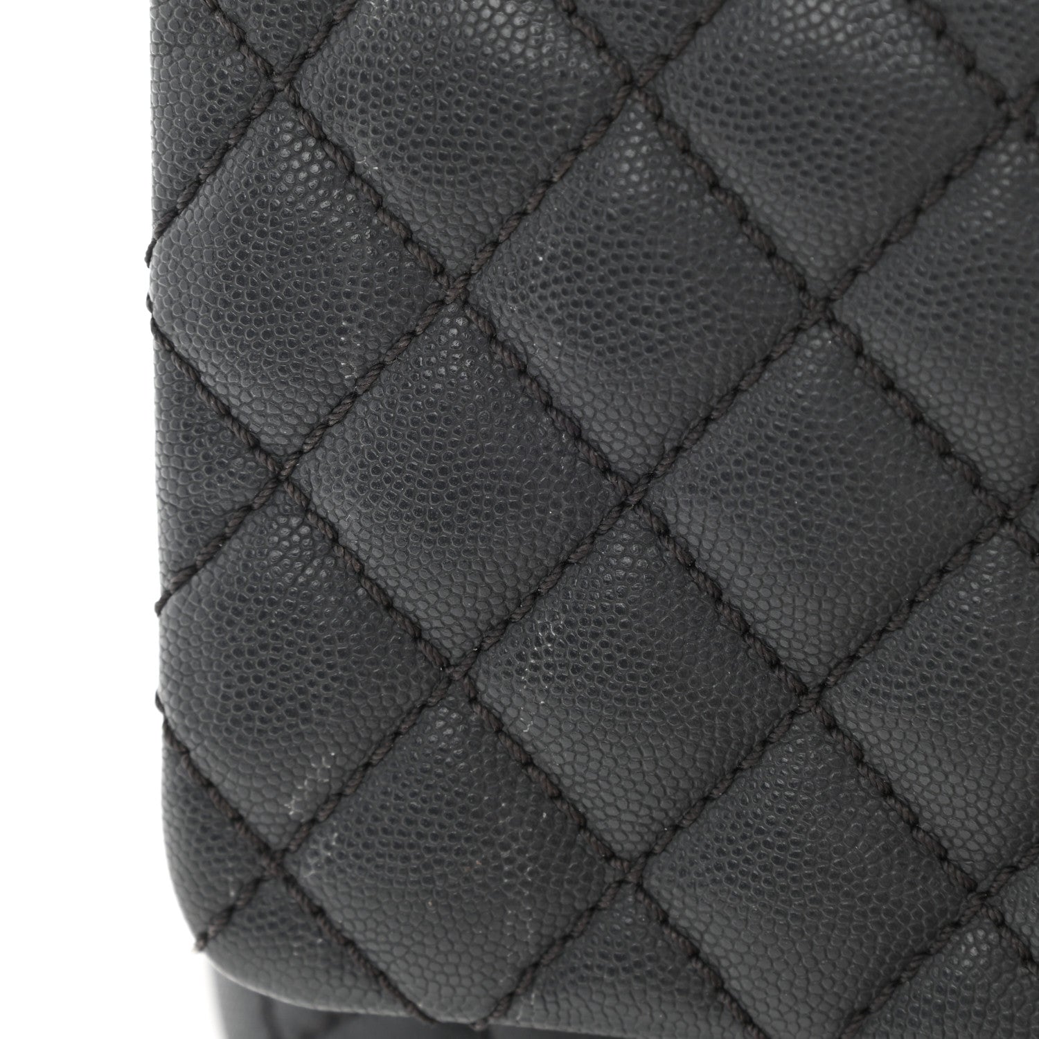 Chanel Caviar Quilted Small Coco Handle Flap Grey 11 of 15
