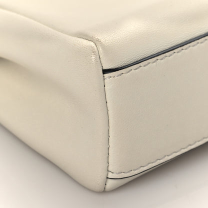 Fendi Shiny Nappa Micro Peekaboo Iconic Satchel White 8 of 11