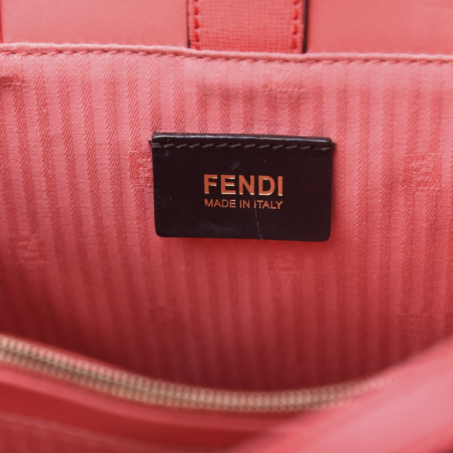 Fendi Vitello Elite Flamingo Petite 2Jours Tote Rosa Exstasy 7 of 15