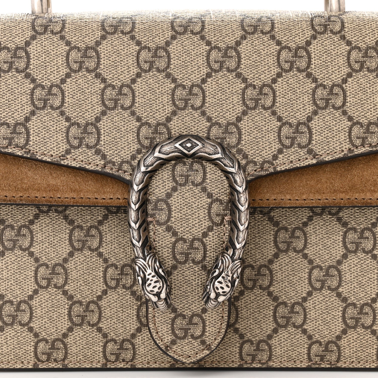 Gucci GG Supreme Monogram Small Dionysus Top Handle Bag Taupe 8 of 11