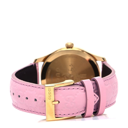 Gucci Stainless Steel Calfskin 38mm G-Timeless Quartz Watch Pink 3 of 4