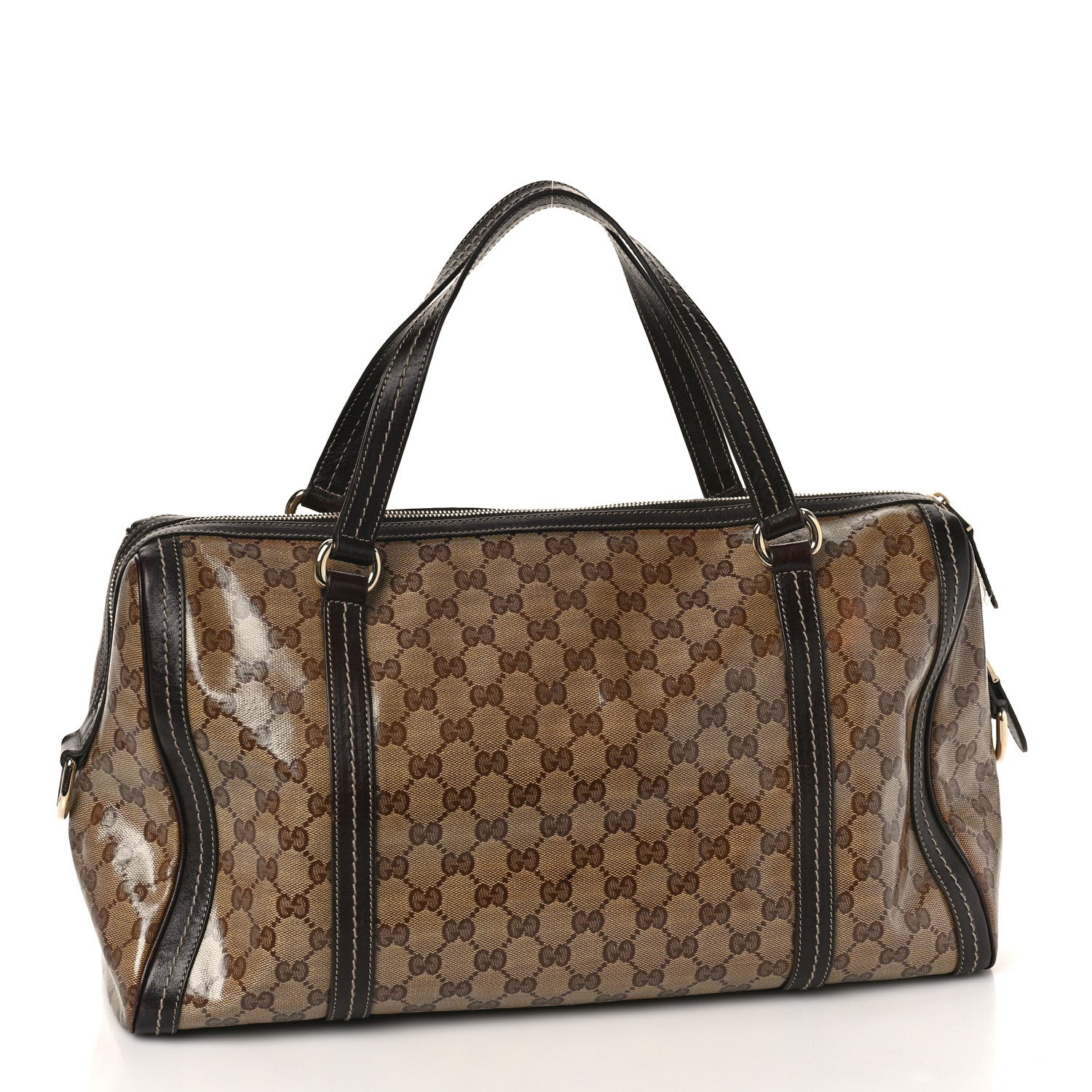 Gucci Crystal Monogram Large Duchessa Boston Dark Brown 3 of 9