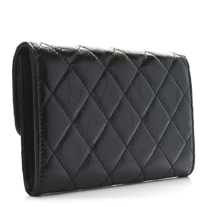 Chanel Shiny Calfskin Quilted Reissue Flap Card Holder Black 3 of 8