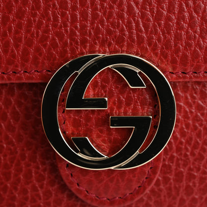 Gucci Dollar Calfskin Interlocking G French Wallet Rosso 9 of 10
