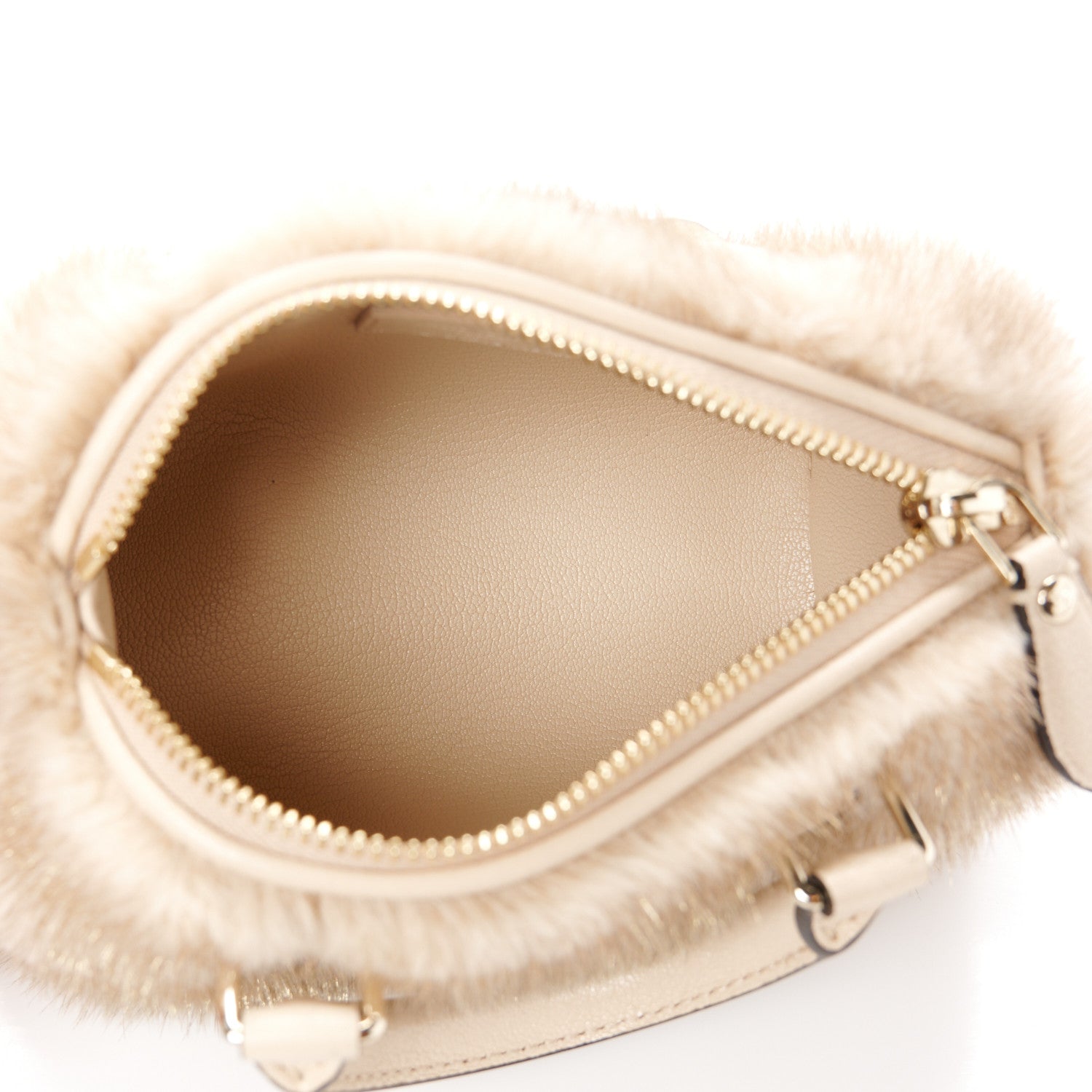 Louis Vuitton Mink Nano Speedy Bandouliere 5 of 10