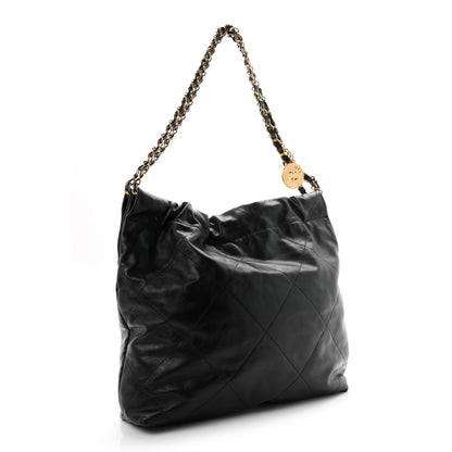 Chanel Shiny Calfskin Quilted Small Chanel 22 Black 4 of 11